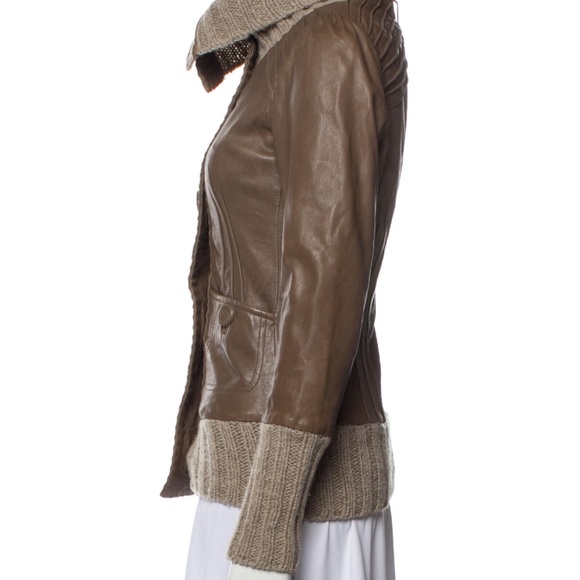 Mackage Lamb Leather Shawl Collar Jacket Size Medium - Picture 3 of 10